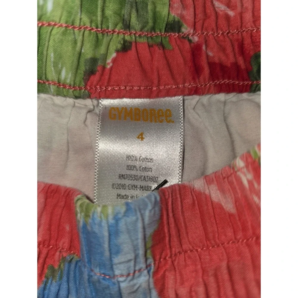 Gymboree burst of spring green top size 4t floral‎ skirt size 4